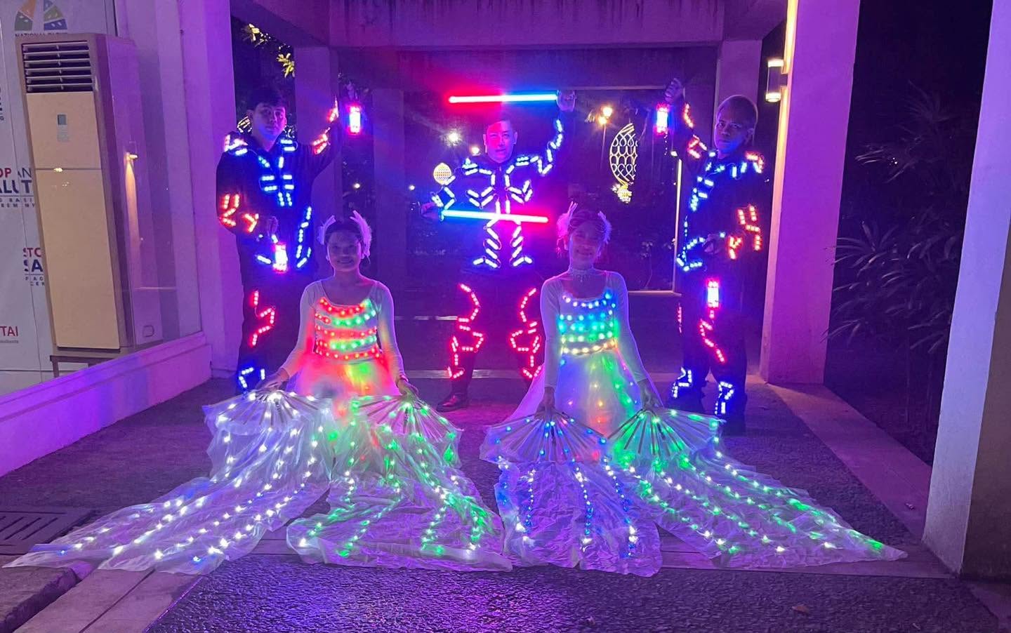 Pyrolights MNL LED dancers at the Lights on Luneta Christmas lighting 2025