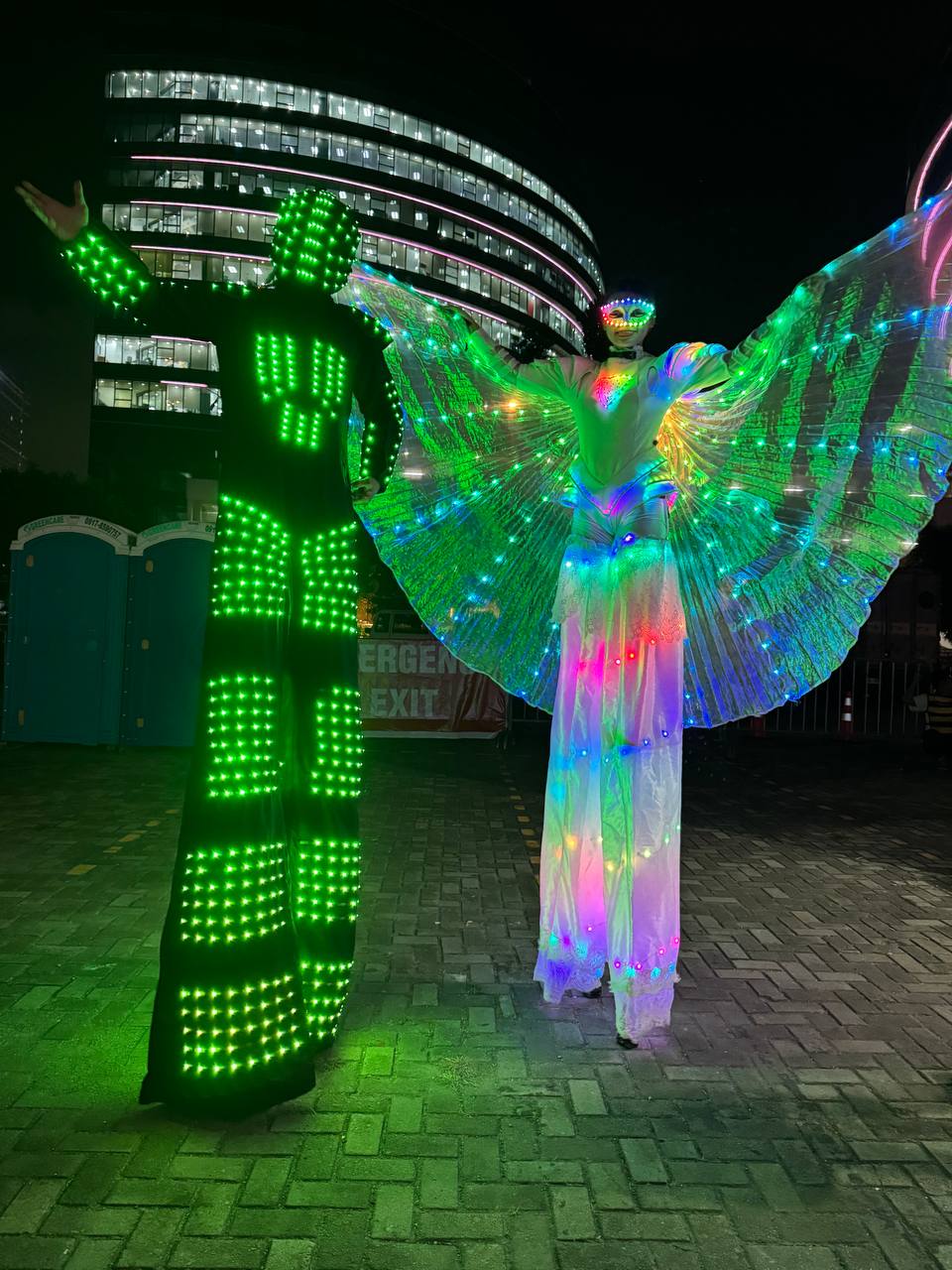 LED stilt walkers